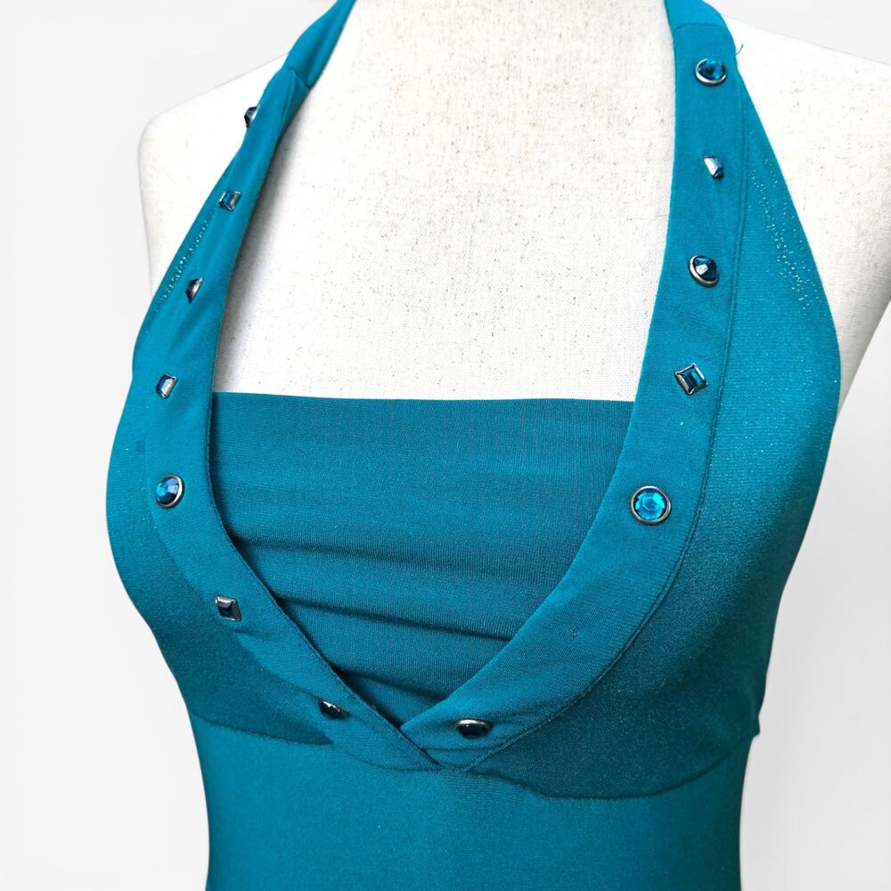 Y2k Midi Dress Asymmetrical Hem Fairycore Blue - Small - Picture 3 of 7